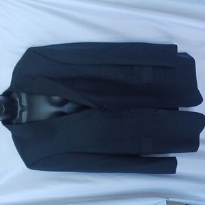 Jos. A. Banks Black Wool Pinstripe Blazer Jacket 46L